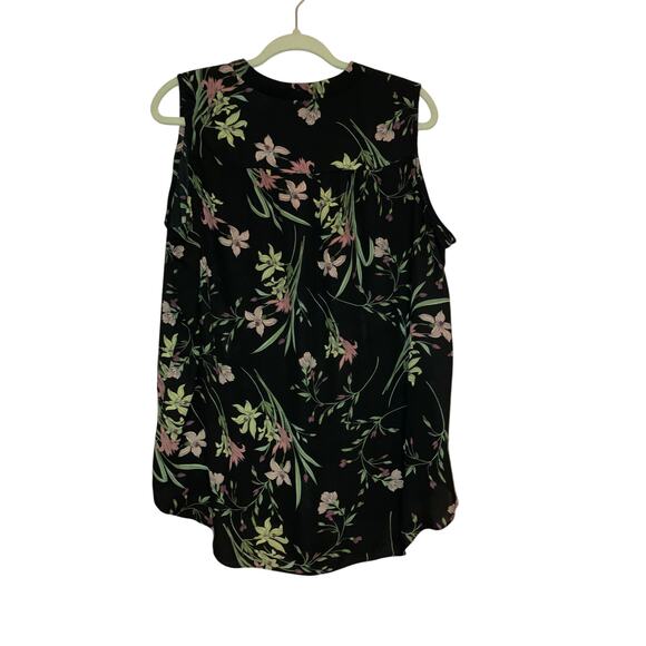 Vince Camuto Floral Boho V-neck Sleeveless Blouse 1X - Picture 6 of 6